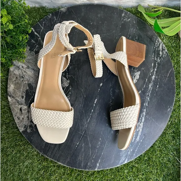 MICHAEL MICHAEL KORSPetra Woven Ankle-Strap Sandals size 8 NEW