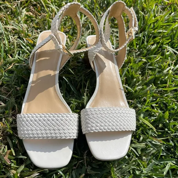 MICHAEL MICHAEL KORSPetra Woven Ankle-Strap Sandals size 8 NEW