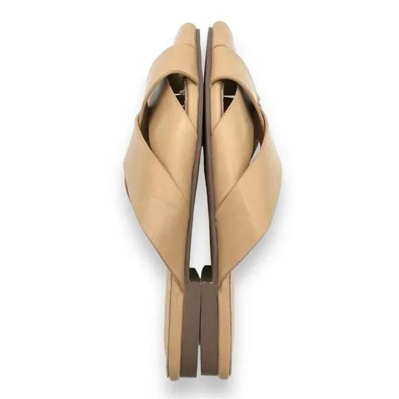Mi.iM Reece Woven Leather Nude Beige Tan Open Toe Slide Mule Women’s Size 6 NEW