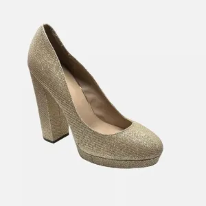 Mix No. 6 Gold Glitter Sparkle Platform Women's Shoes size 8 1/2