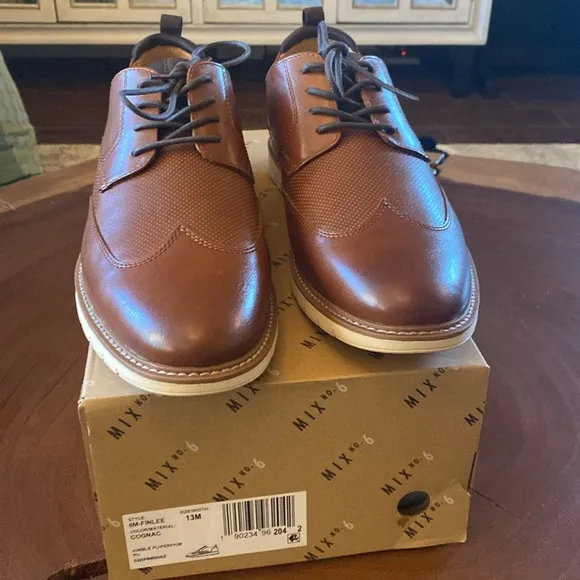 Mix No. 6 Men's Cognac Oxford Shoes/ Size 13M/ NWT