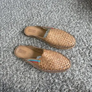 Mohinders woven leather creeper soles mules sandals shoe brown Women 12 New