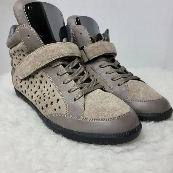 Monika Chiang Artemys Womens Size 10 Brown Suede High Top Leather Shoes