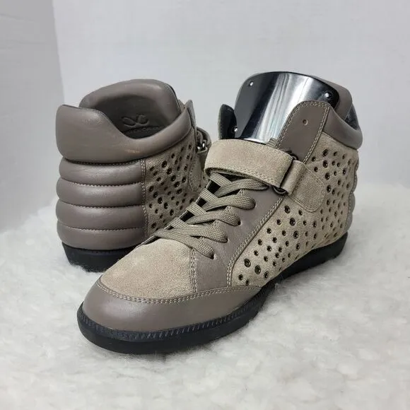 Monika Chiang Artemys Womens Size 10 Brown Suede High Top Leather Shoes