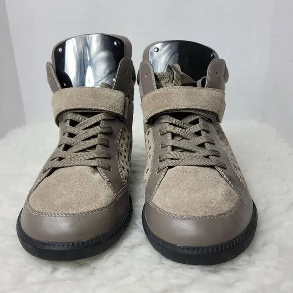 Monika Chiang Artemys Womens Size 10 Brown Suede High Top Leather Shoes