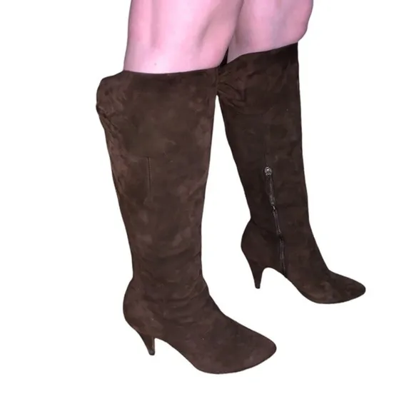 Moschino Cheap and Chic tall heeled suede boots