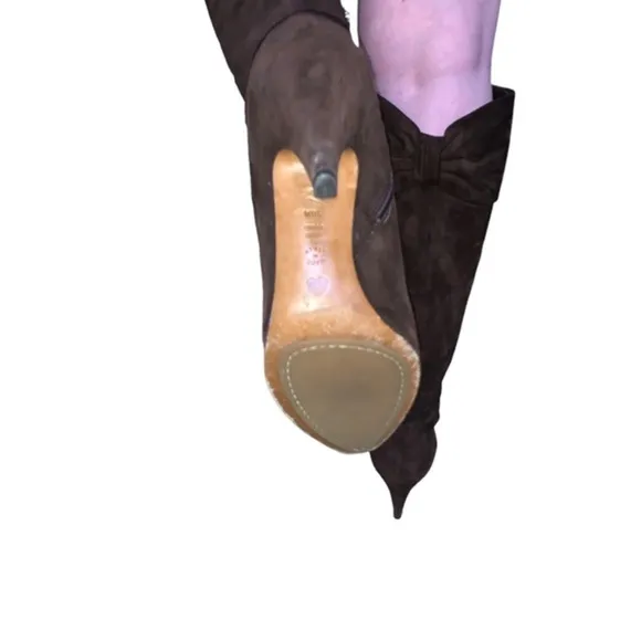 Moschino Cheap and Chic tall heeled suede boots
