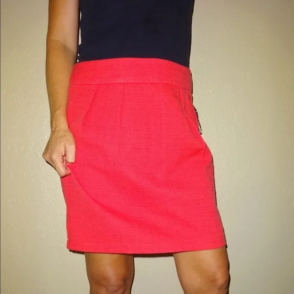 Mossimo siren red NWT  lined Chic pencil  Skirt 8