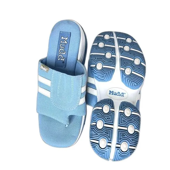 Mudd Vintage Women's Mules Y2K suede light blue platforms classic 90' 8M.