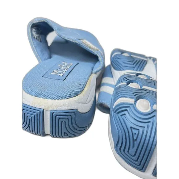 Mudd Vintage Women's Mules Y2K suede light blue platforms classic 90' 8M.