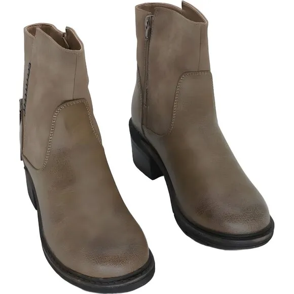 MUK LUKS Women's Logger Boots, Taupe - Size 6.5