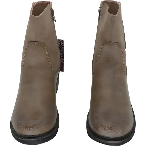MUK LUKS Women's Logger Boots, Taupe - Size 6.5