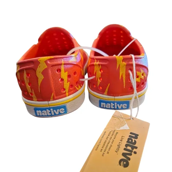 Native Mile Sugarlite Print Red Lightning Bolt Shoes