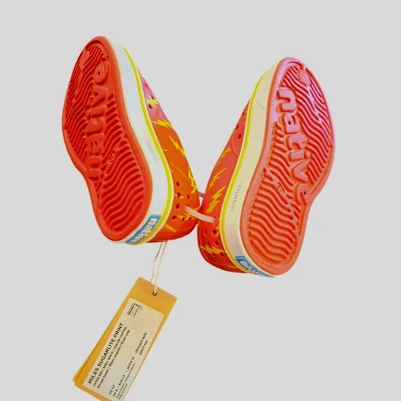 Native Mile Sugarlite Print Red Lightning Bolt Shoes