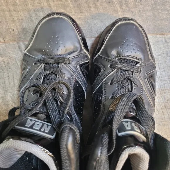 NBA Vintage Black Boys Basketball Shoes