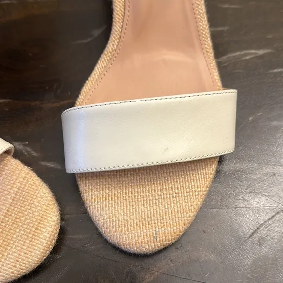 NEW $180 Cole Haan Josie White Gold woven sandals heels women size 6