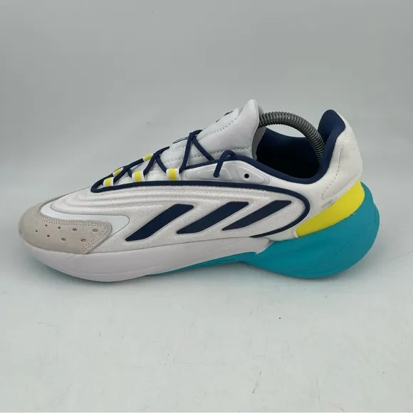 NEW! Adidas Men’s Originals Ozelia White/Blue/Yellow Running Shoes - Size 10