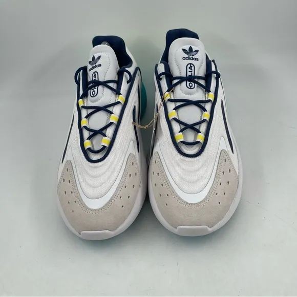 NEW! Adidas Men’s Originals Ozelia White/Blue/Yellow Running Shoes - Size 10
