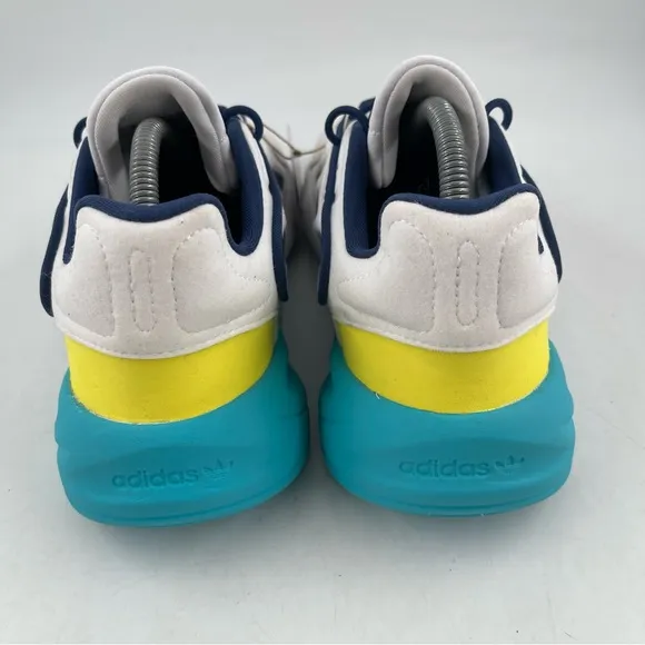 NEW! Adidas Men’s Originals Ozelia White/Blue/Yellow Running Shoes - Size 10