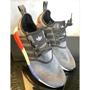 New Adidas NMD_R1 Men's Shoes Core Black-Semi Lucid Blue-Glory Red Men’s 10