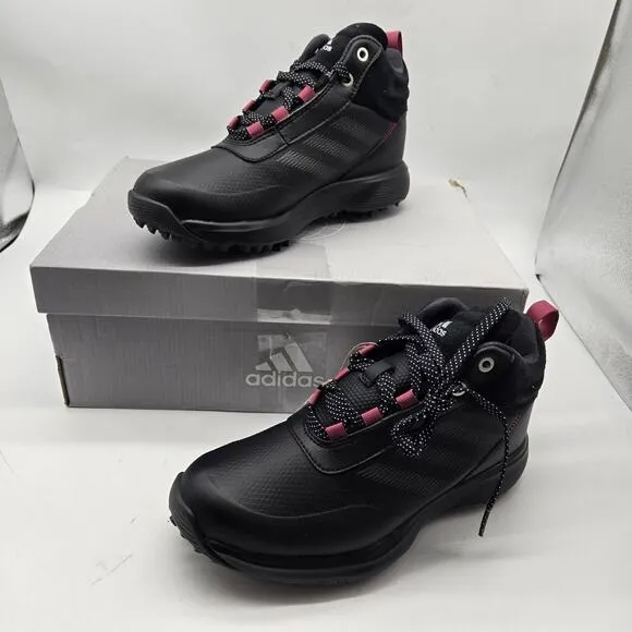 New adidas S2G Recycled Polyester Mid-Cut Golf Shoes Black youth size 5 high top