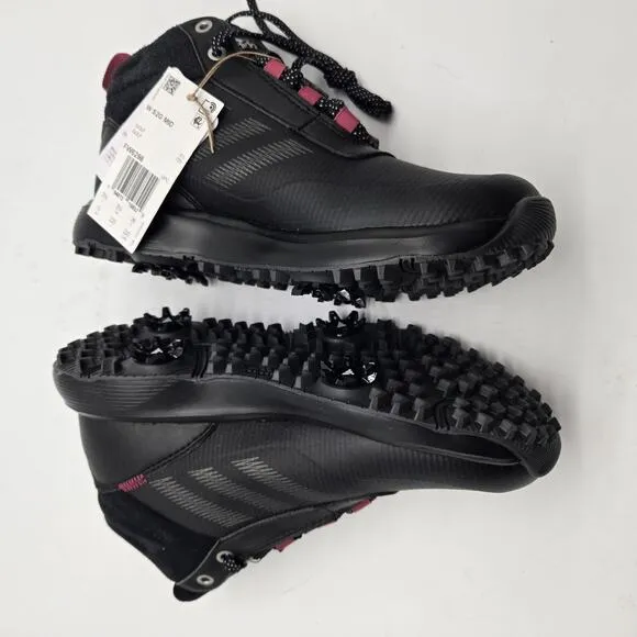 New adidas S2G Recycled Polyester Mid-Cut Golf Shoes Black youth size 5 high top