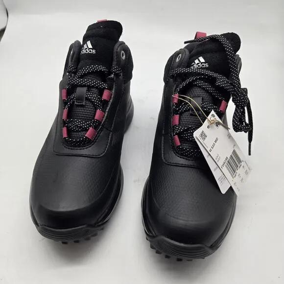 New adidas S2G Recycled Polyester Mid-Cut Golf Shoes Black youth size 5 high top