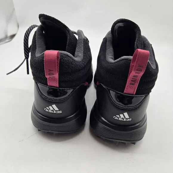 New adidas S2G Recycled Polyester Mid-Cut Golf Shoes Black youth size 5 high top