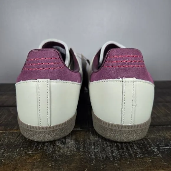 NEW Adidas Samba OG Mens Size 12 Low Top Shoes Sneakers Off White Purple ID1482