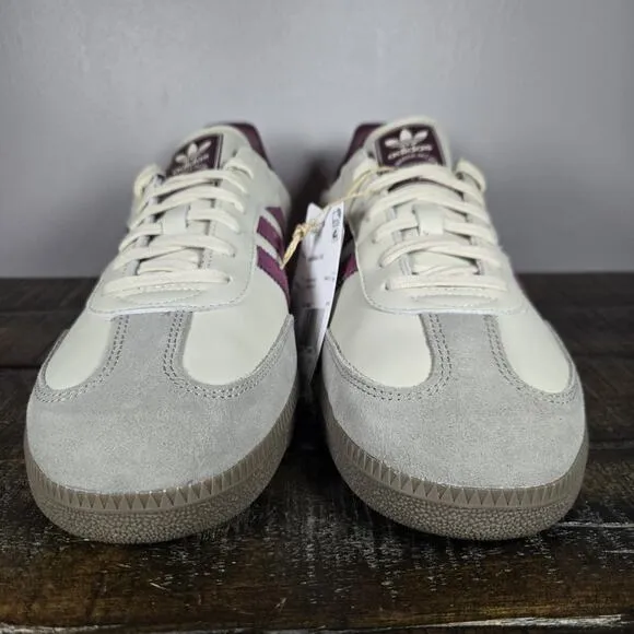 NEW Adidas Samba OG Mens Size 12 Low Top Shoes Sneakers Off White Purple ID1482