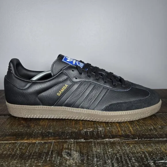 NEW Adidas Samba OG Mens Size 13 Low Top Shoes Sneakers Black Gum Brown IE3438