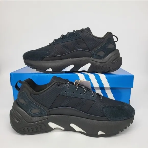 New adidas ZX 22 Boost Black White Men's Running Shoes Size 10