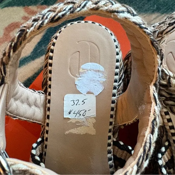 NEW Anthropologie Amambaih Carmen High Platform Woven Sandals in Sand 37.5