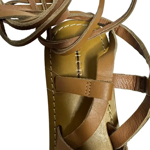 NEW Anthropologie Pilcro Woven Lace-Up Leather Gladiator Sandals