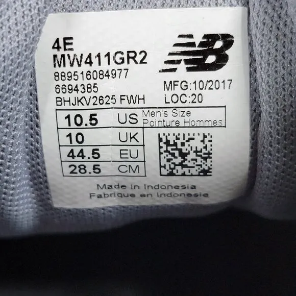 New Balance 411 Shoes Mens Size 10.5 4E Extra Wide Gray Walking Athletic Sneaker