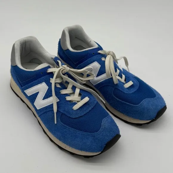 New Balance 574 Blue Suede Sneakers Classic Retro Running Shoes