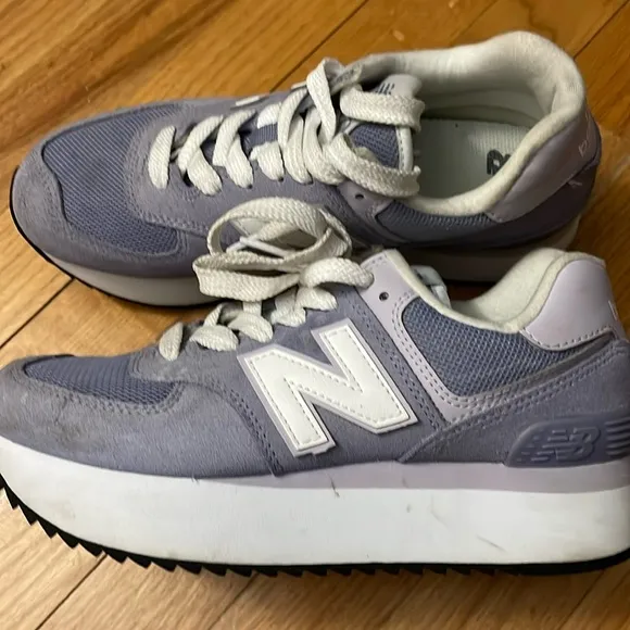 New Balance 574  Plus Womens Size 8.5 Platform Shoes WL574ZSD purple