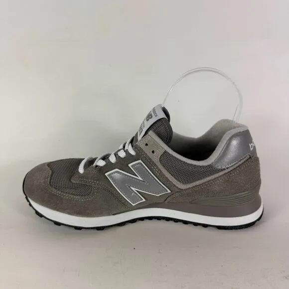 New Balance 574 Sneakers Men's 7.5 Grey White Lace-Up Athletic Everyday Shoes