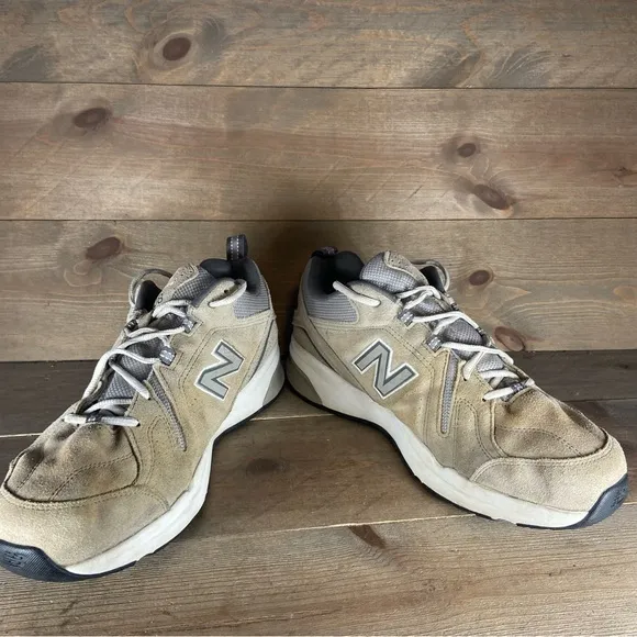 new balance 608 V5 mens size 12.5 wide 4E shoes brown suede walking sneakers