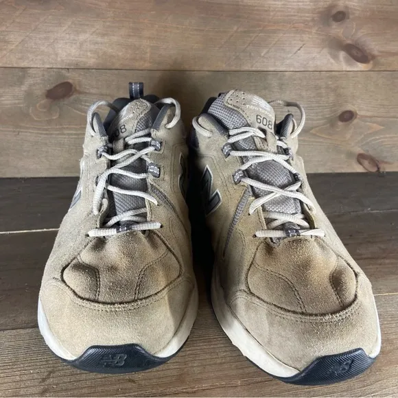 new balance 608 V5 mens size 12.5 wide 4E shoes brown suede walking sneakers