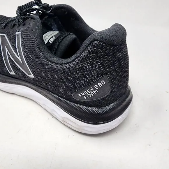 New Balance 680 V7 Running Shoes M680LB7 Men's Size 9.5 4E XWide Black White Box