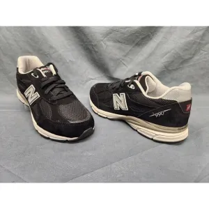 New Balance Boys 990v3 Sneakers GC990BS3 Suede Black Grey Size 7 NEW NO BOX