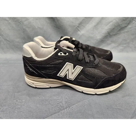 New Balance Boys 990v3 Sneakers GC990BS3 Suede Black Grey Size 7 NEW NO BOX