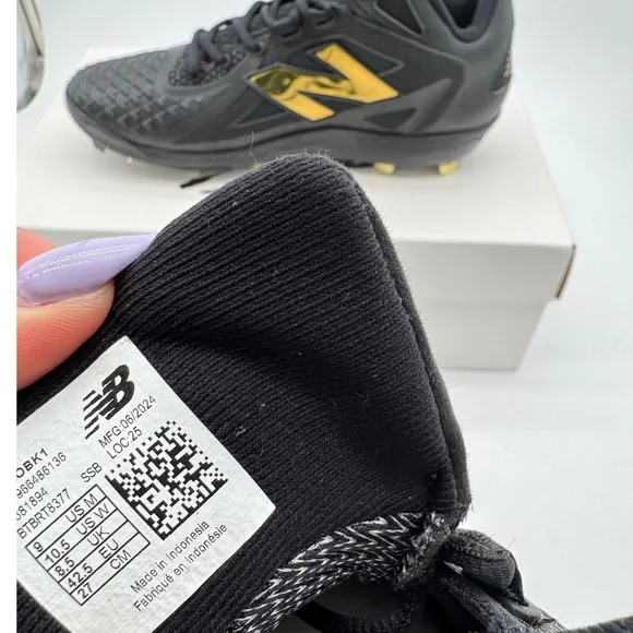 New Balance FuelCell Ohtani 1 Cleats Baseball Metal Black Gold Mens Size 9