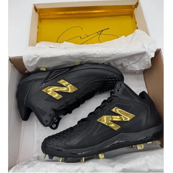 New Balance FuelCell Ohtani 1 Cleats Baseball Metal Black Gold Mens Size 9