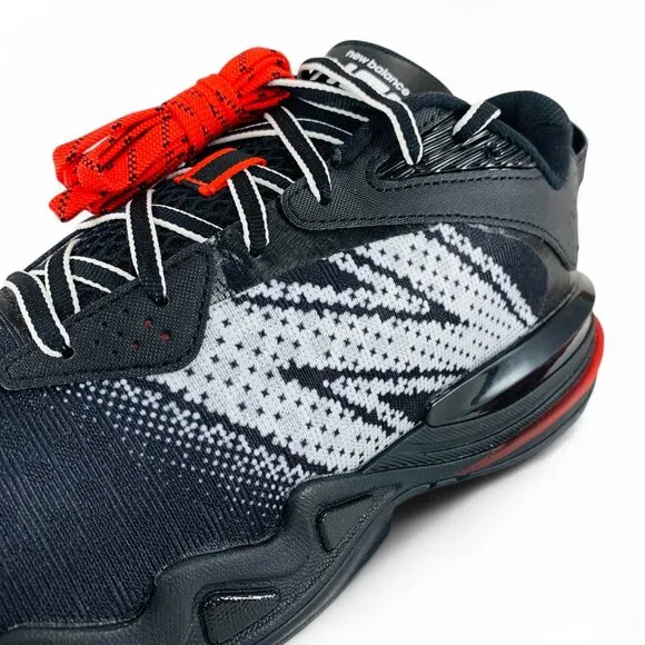 New Balance HESI Low v2 Black White Red Men's Wide 2E Basketball Shoes BBHSLAT2