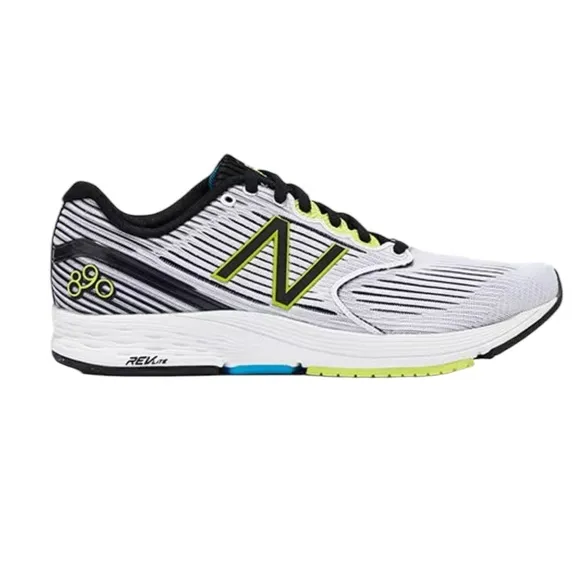 New Balance Men’s 890v6 REVLite Running Shoes Size 9 Lace Up White Green M890WB6