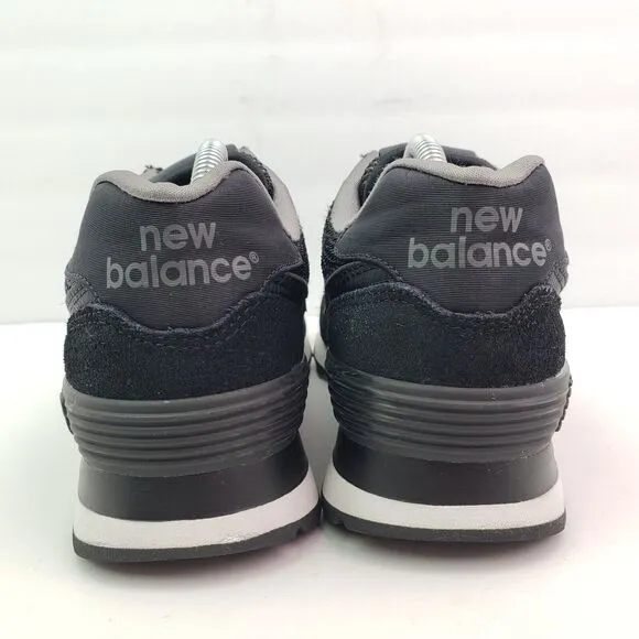 New Balance NB 574 Classic Womens Size 7 Black Suede Sneaker Shoes WL574NLA
