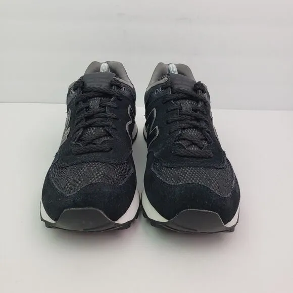 New Balance NB 574 Classic Womens Size 7 Black Suede Sneaker Shoes WL574NLA