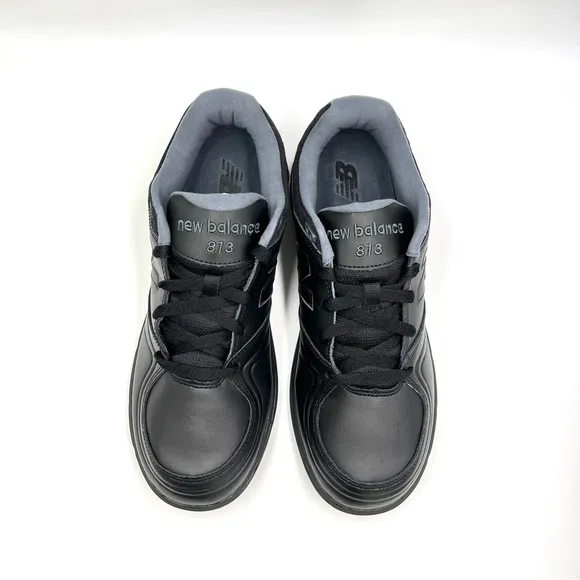 New Balance Women's Black Leather 813 V1 Lace Up Walking Shoes Sneakers 11.5